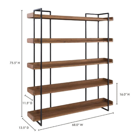 Modern European furniture - Solid Acacia Bookshelf - www.oroa.com