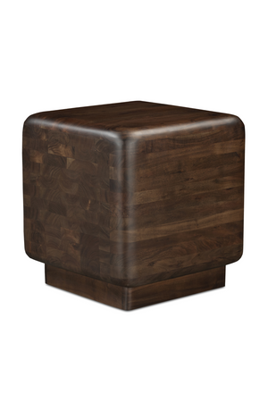 Brown Acacia Cube Side Table | Novi Living Eton | Oroa.com