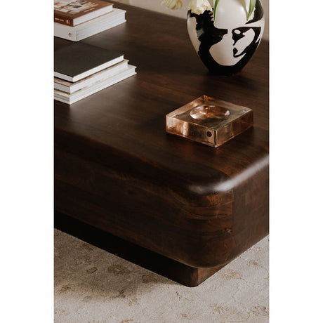 Modern European furniture - Brown Acacia Coffee Table - www.oroa.com
