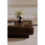 Modern European furniture - Brown Acacia Coffee Table - www.oroa.com