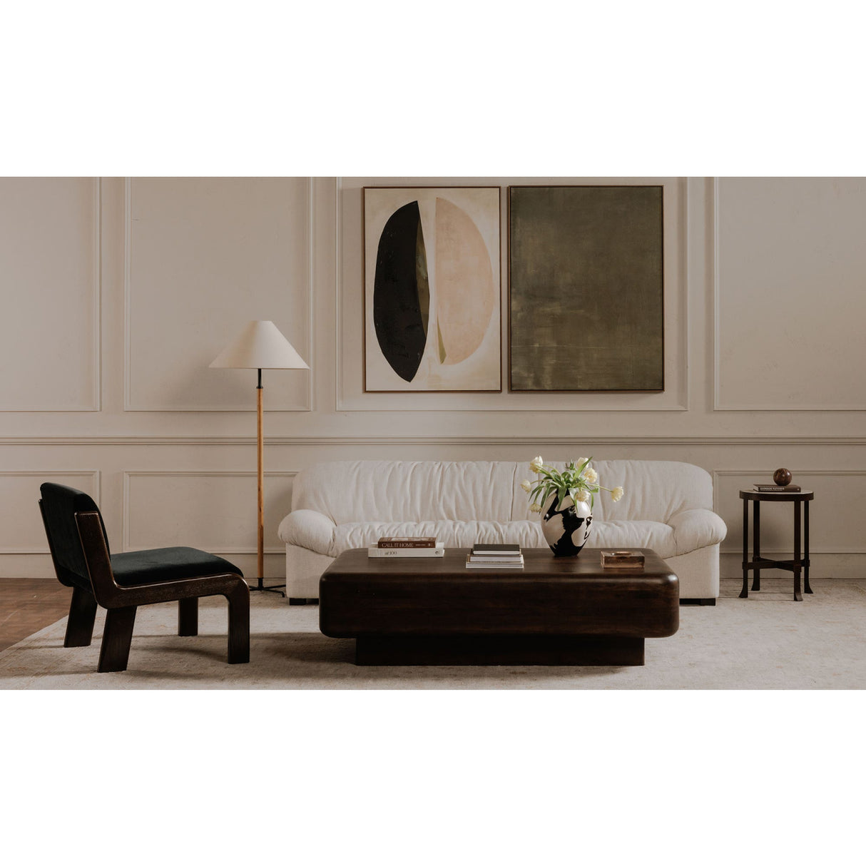 Modern European furniture - Brown Acacia Coffee Table - www.oroa.com