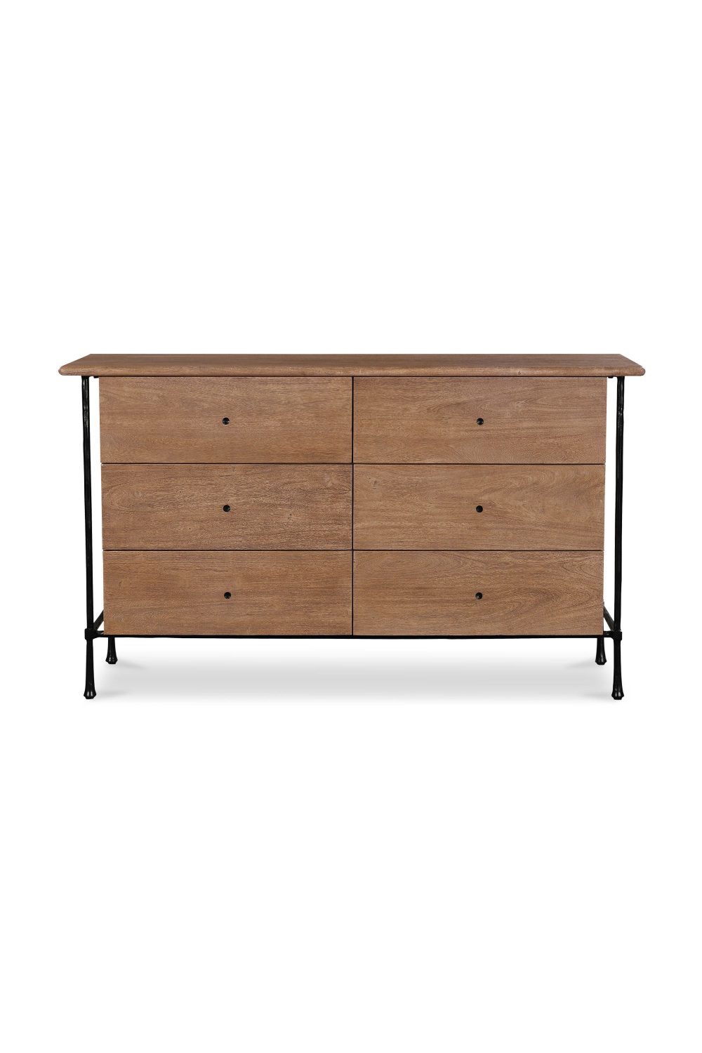 Wire-Brushed Acacia 6-Drawer Dresser | Novi Living Rene | Oroa.com