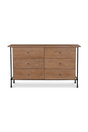 Modern European furniture - Wire-Brushed Acacia 6-Drawer Dresser - www.oroa.com