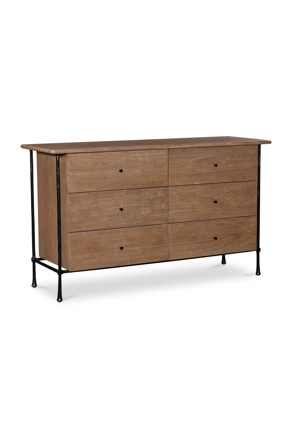 Wire-Brushed Acacia 6-Drawer Dresser | Novi Living Rene | Oroa.com