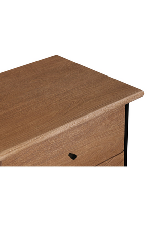 Wire-Brushed Acacia 2-Drawer Nightstand | Novi Living Rene | Oroa.com