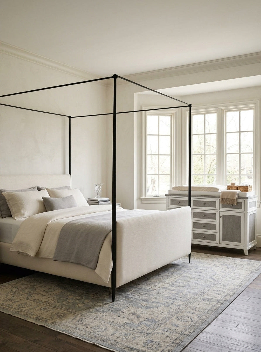 Beige Canopy Style Bed | Novi Living Viola
