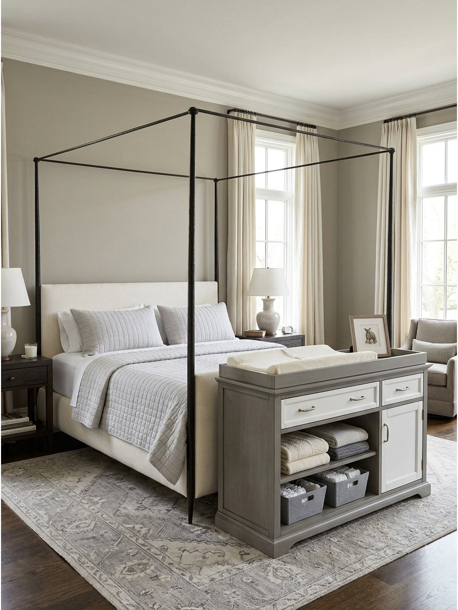 Beige Canopy Style Bed | Novi Living Viola
