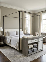 Beige Canopy Style Bed | Novi Living Viola