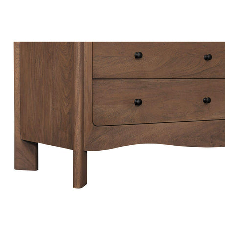 Modern or European furniture - Brown Acacia 6-Drawer Dresser - www.oroa.com