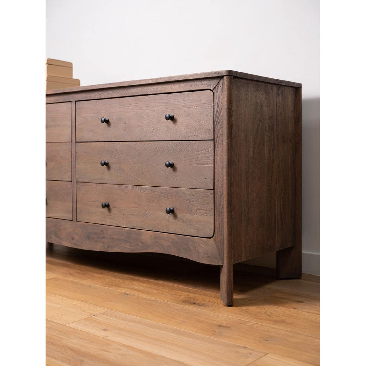 Modern or European furniture - Brown Acacia 6-Drawer Dresser - www.oroa.com