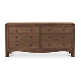 Modern or European furniture - Brown Acacia 6-Drawer Dresser - www.oroa.com