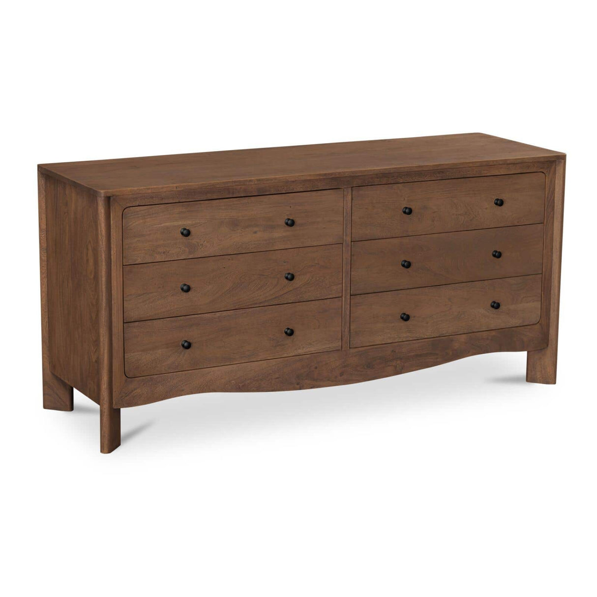Modern or European furniture - Brown Acacia 6-Drawer Dresser - www.oroa.com