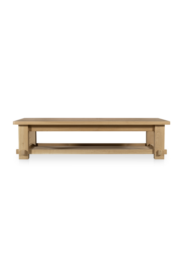 Natural Solid Oak Coffee Table | Novi Living Morey | Oroa.com