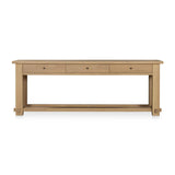 Modern or European furniture - Natural Oak 3-Drawer Console Table - www.oroa.com