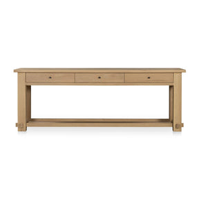 Modern or European furniture - Natural Oak 3-Drawer Console Table - www.oroa.com