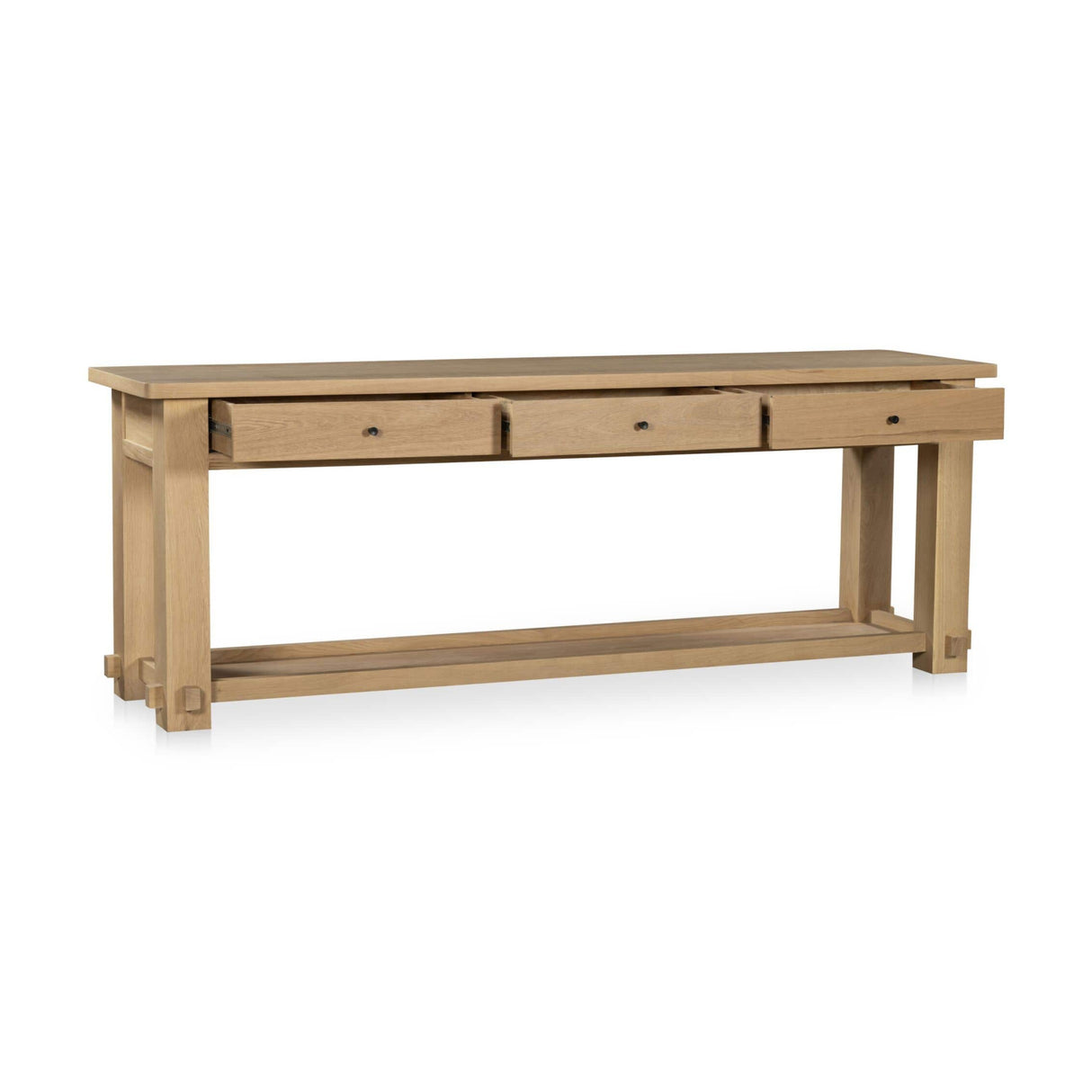 Modern or European furniture - Natural Oak 3-Drawer Console Table - www.oroa.com