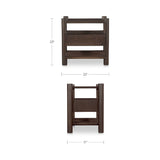 Modern European furniture - Brown Acacia Wood Nightstand - www.oroa.com