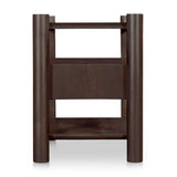 Modern European furniture - Brown Acacia Wood Nightstand - www.oroa.com