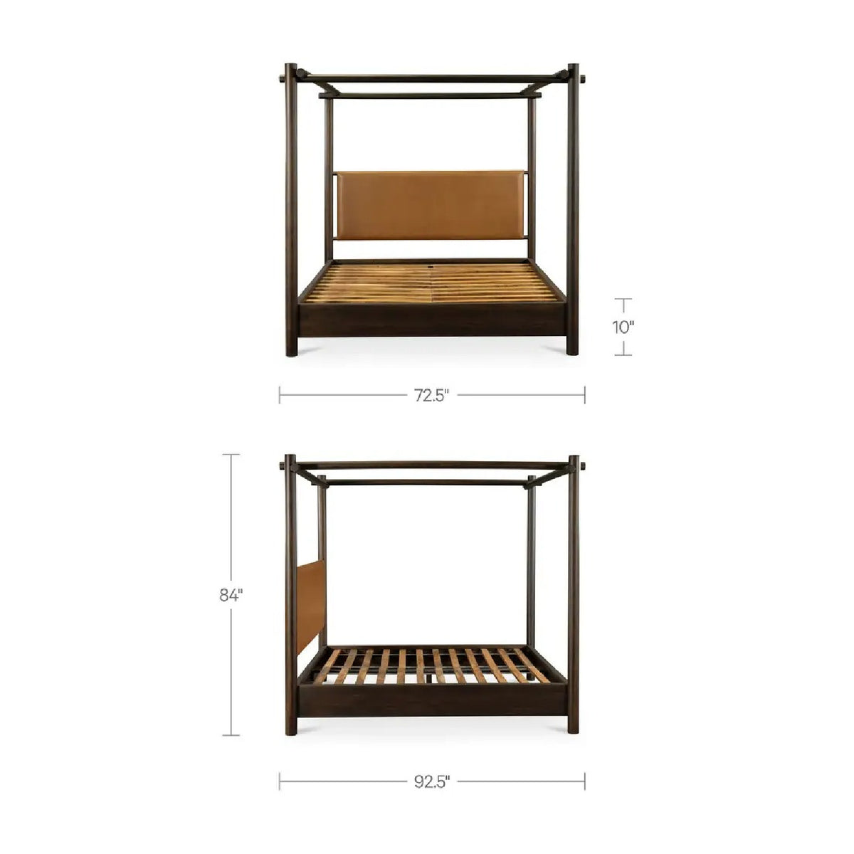 Solid Acacia Canopy Bed | Novi Living Devin