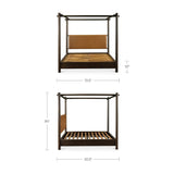 Solid Acacia Canopy Bed | Novi Living Devin
