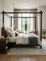 Solid Acacia Canopy Bed | Novi Living Devin