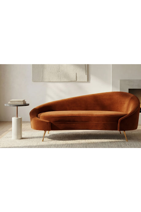 Modern European furniture - Orange Asymmetrical Chaise - www.oroa.com