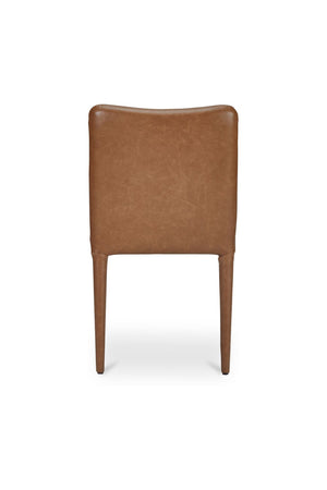 Modern European furniture - Brown Leather Dining Chair Set (2) - www.oroa.com