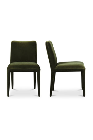 Modern European furniture - Green Velvet Dining Chairs (2) - www.oroa.com