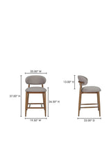 Modern European furniture - Rubberwood Framed Counter Stool - www.oroa.com