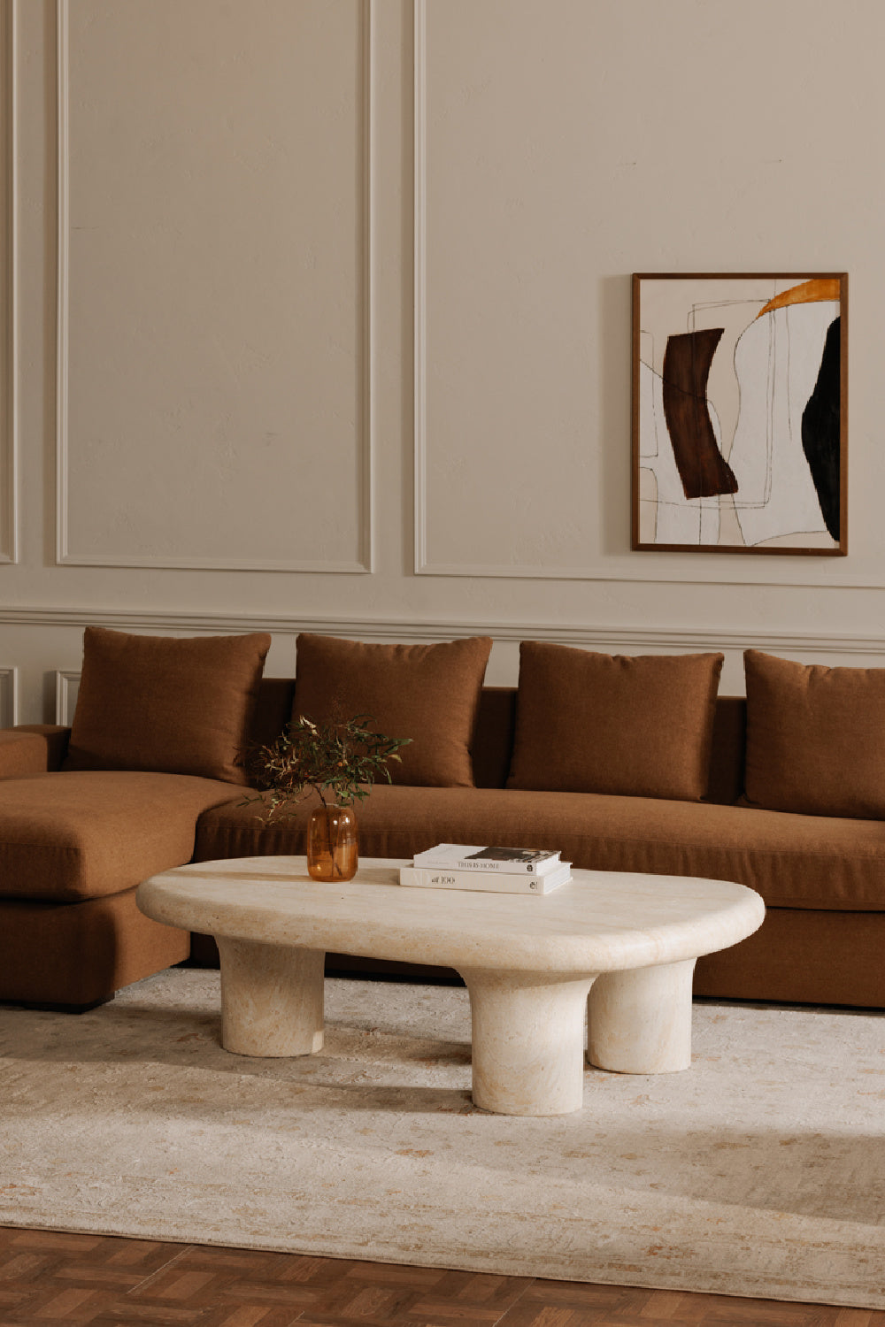 Modern European furniture - Track-Armed Right Sectional Sofa - www.oroa.com