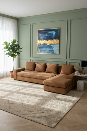 Modern European furniture - Track-Armed Right Sectional Sofa - www.oroa.com
