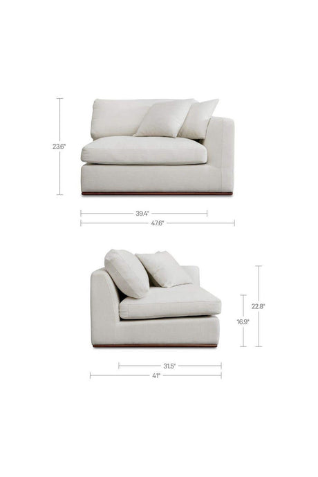 Modern European furniture - Right-Armed Corner Chair - www.oroa.com