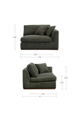 Modern European furniture - Right-Armed Corner Chair - www.oroa.com