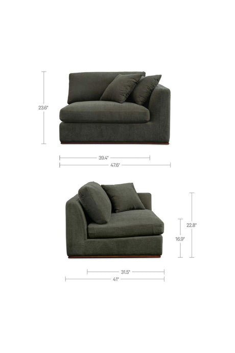 Modern European furniture - Right-Armed Corner Chair - www.oroa.com