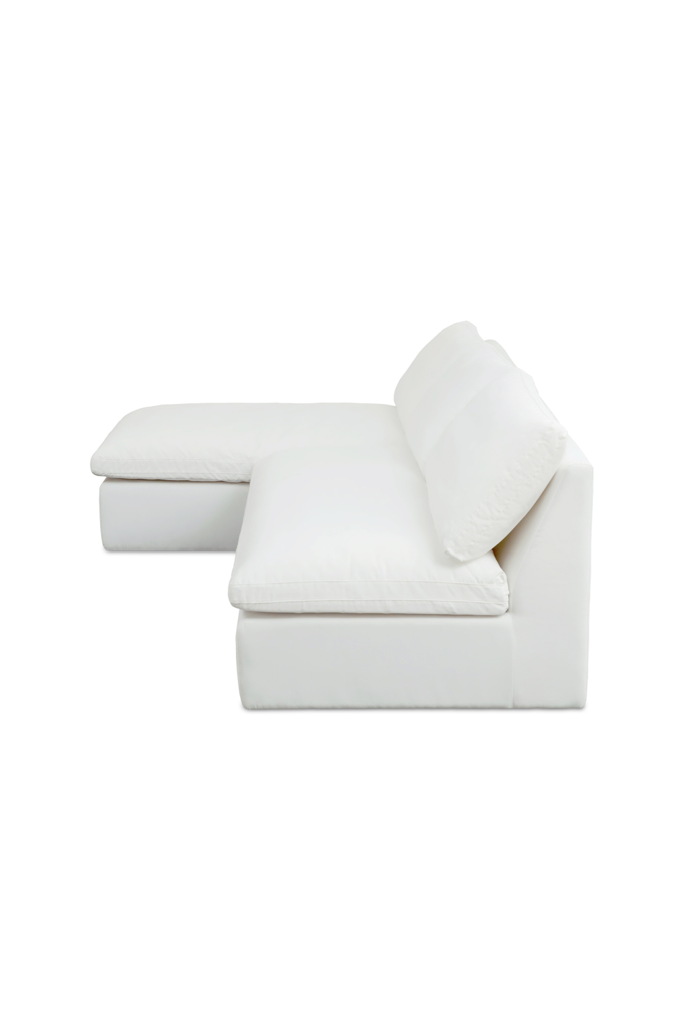 2-Piece White Outdoor Modular Sofa | Novi Living Miles | Oroa.com