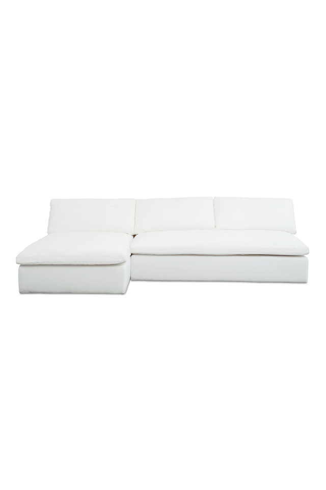 2-Piece White Outdoor Modular Sofa | Novi Living Miles | Oroa.com