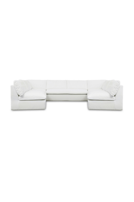 5-Piece White Outdoor Modular Sofa | Novi Living Miles | Oroa.com