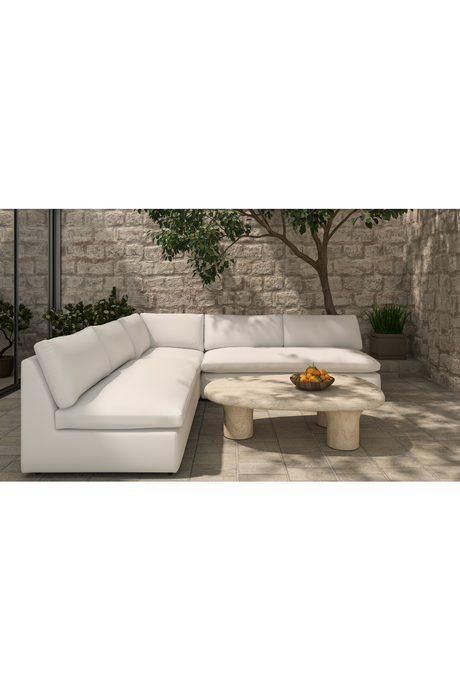 Modern European furniture - 5-Piece White Outdoor Modular Sofa - www.oroa.com