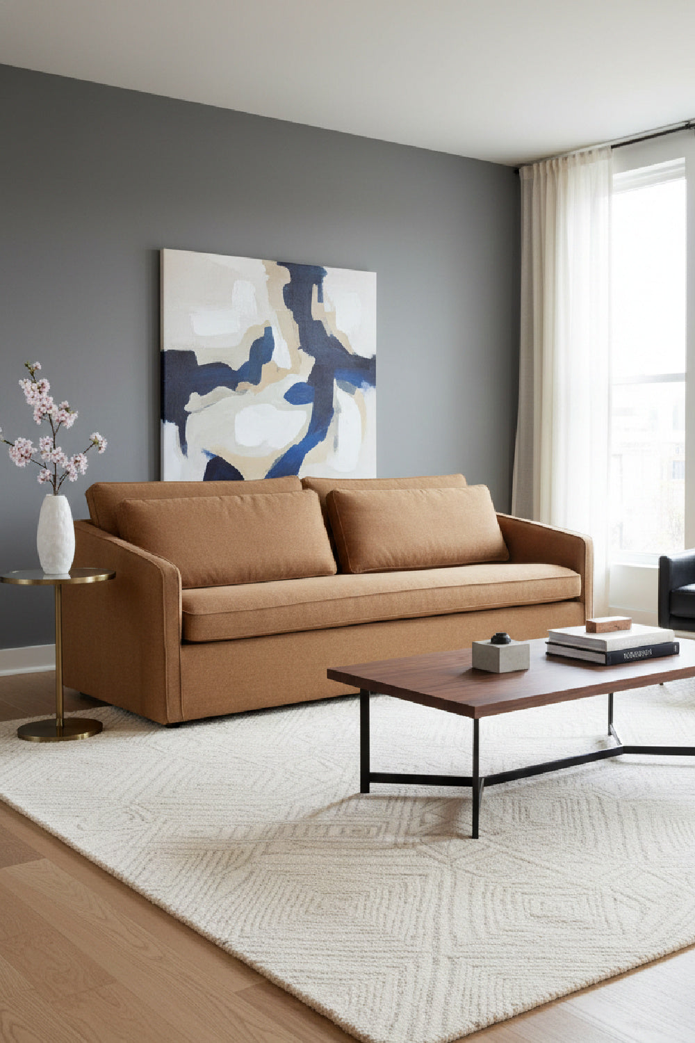 Upholstered Layered Back Sofa | Novi Living Phoebe | Oroa.com