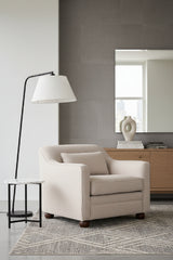 Modern European furniture - Cushioned Fabric Accent Chair - www.oroa.com