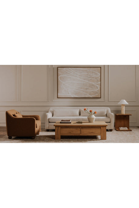 Modern European furniture - Cushioned Fabric Accent Chair - www.oroa.com