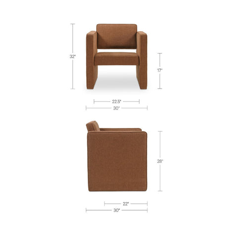 Modern Piped Accent Chair | Novi Living Harris