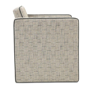  Beige Weave Piped Accent Chair | Oroa.com