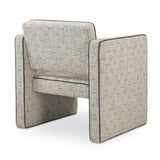 Beige Weave Piped Accent Chair | Novi Living Harris