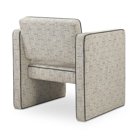 Beige Weave Piped Accent Chair | Novi Living Harris