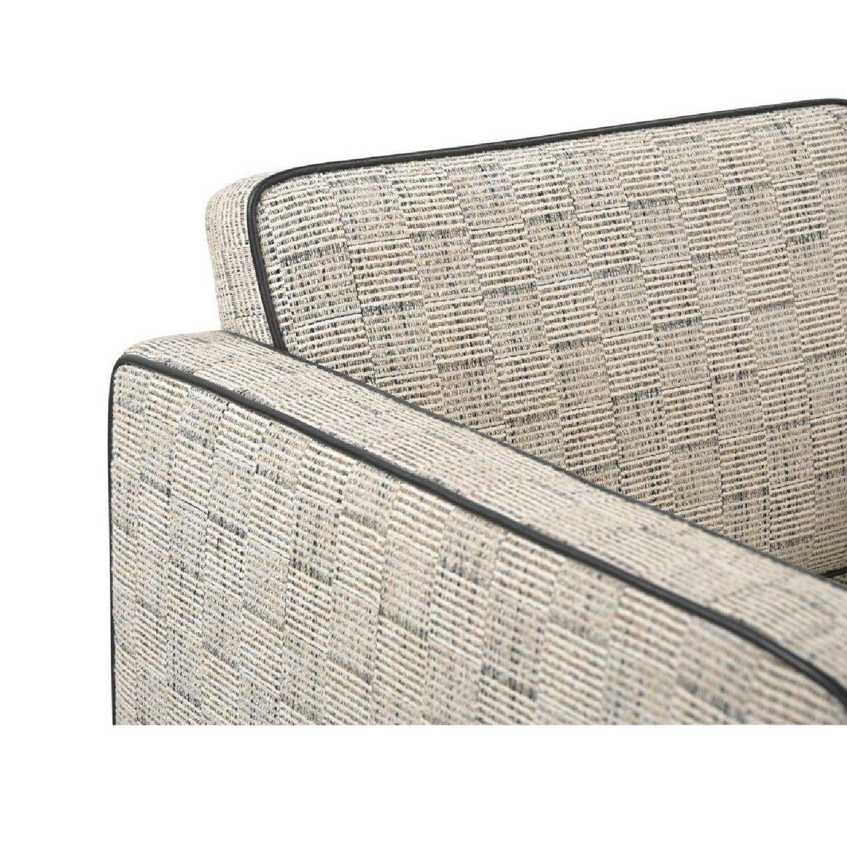   Beige Weave Piped Accent Chair | Oroa.com