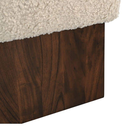 Mango Wood Base Ottoman | Novi Living Serge