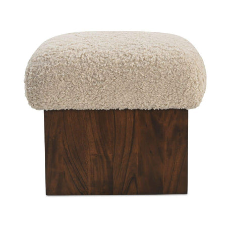Mango Wood Base Ottoman | Novi Living Serge