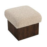 Mango Wood Base Ottoman | Novi Living Serge