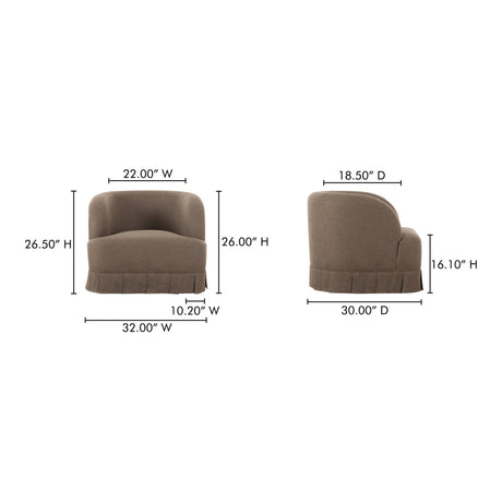 Modern European furniture - Pleated Swivel Chair - www.oroa.com